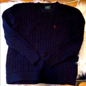 Ralph Lauren Like New Navy Cable Sweater